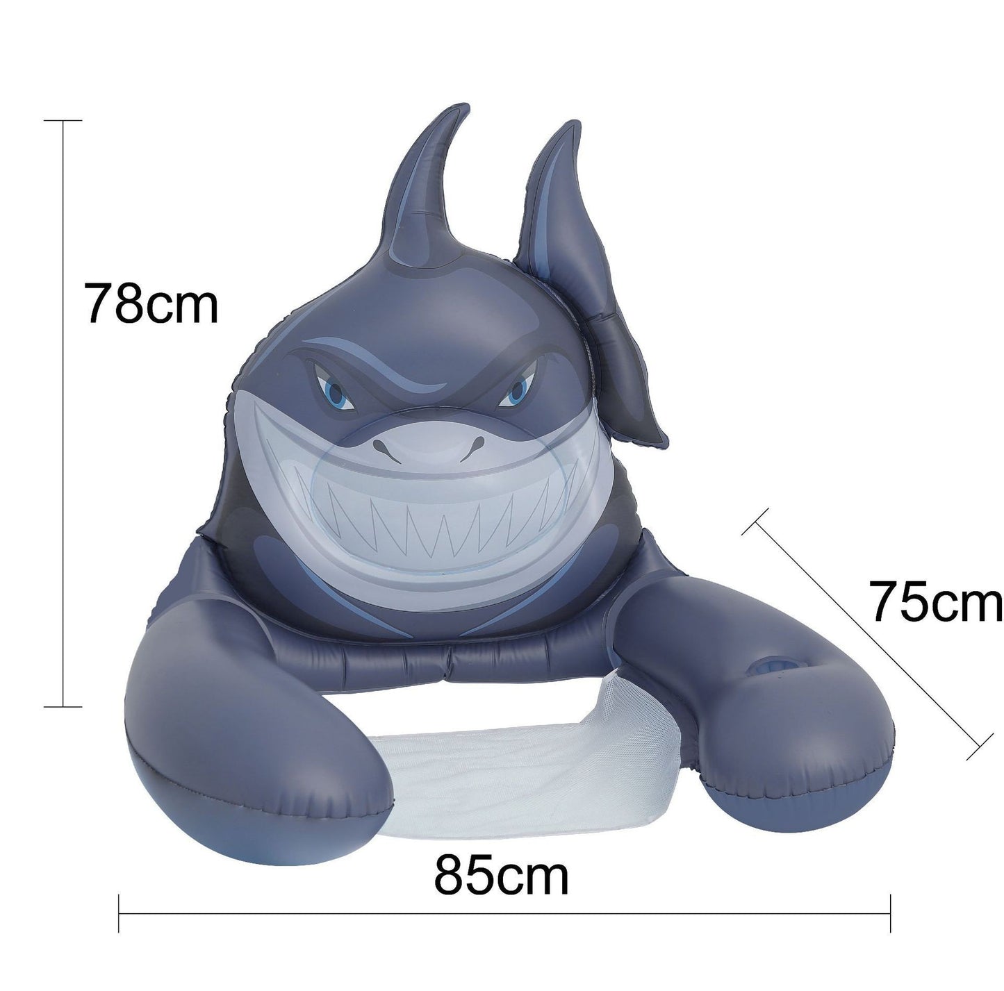 Foldable inflatable backrest striped float