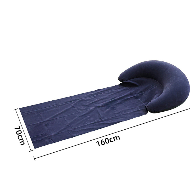 Foldable Inflatable Beach Mat with Pillow and Backrest