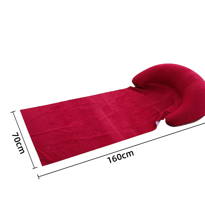 Foldable Inflatable Beach Mat with Pillow and Backrest