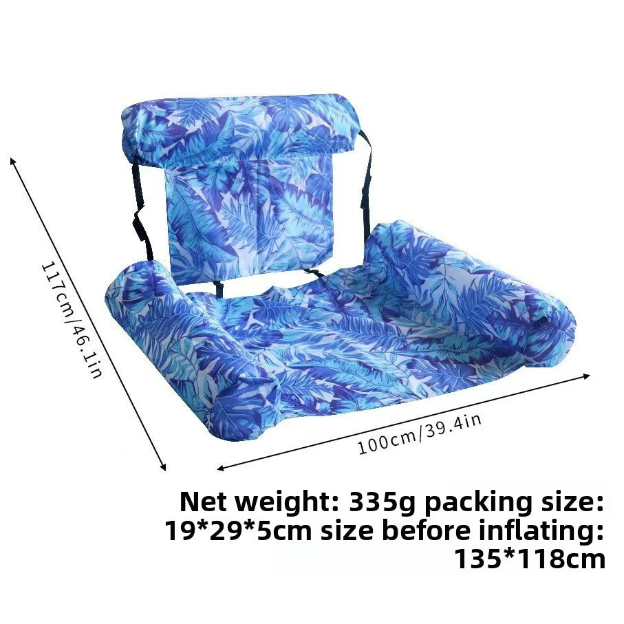 Foldable Inflatable Lounge Chair with Net Hammock