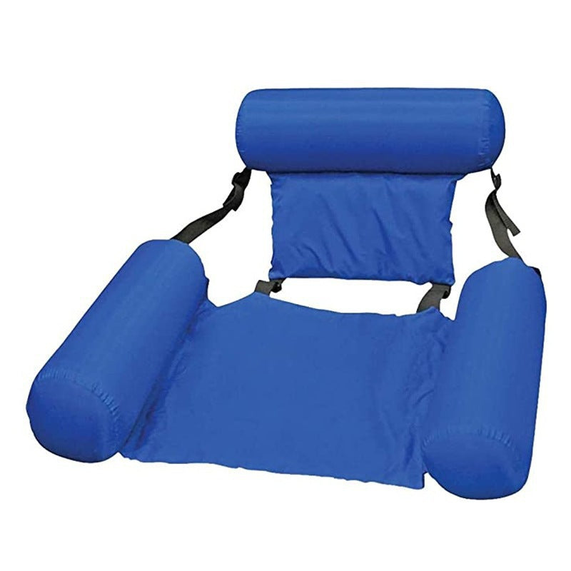 Foldable Inflatable Lounge Chair with Net Hammock