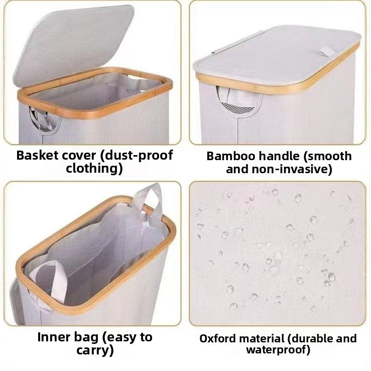 Foldable Laundry Basket with Inner Bag