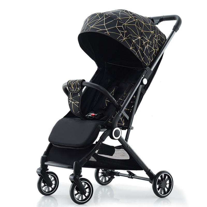 Foldable Lightweight Baby Stroller with Shock Absorption