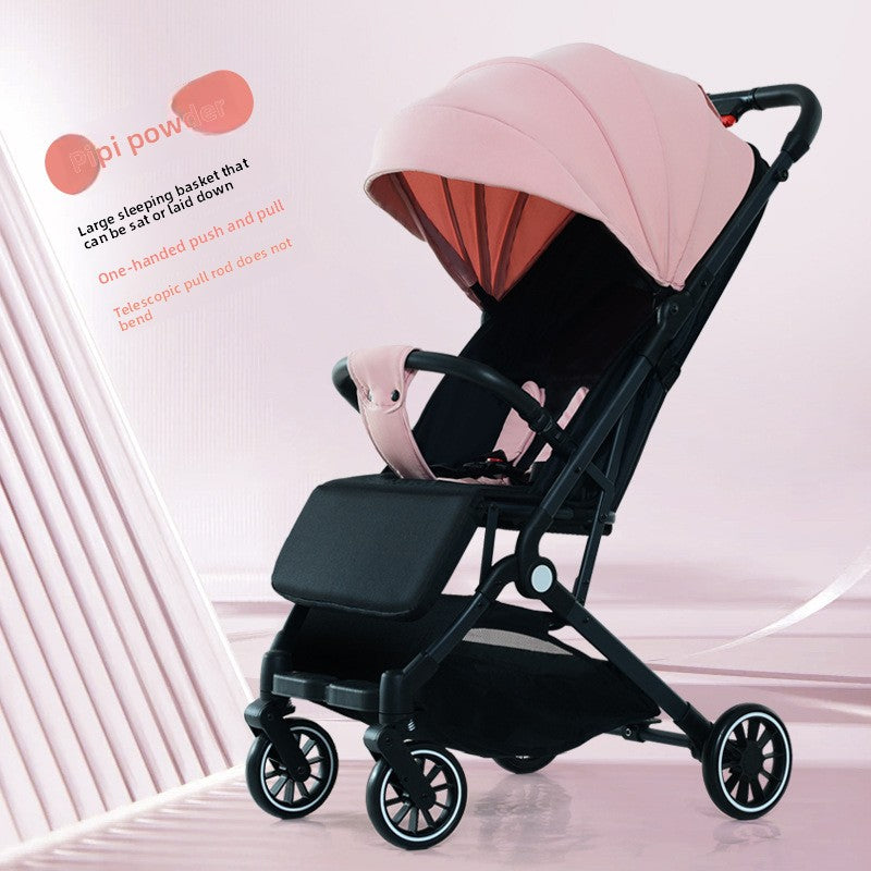 Foldable Lightweight Baby Stroller with Shock Absorption