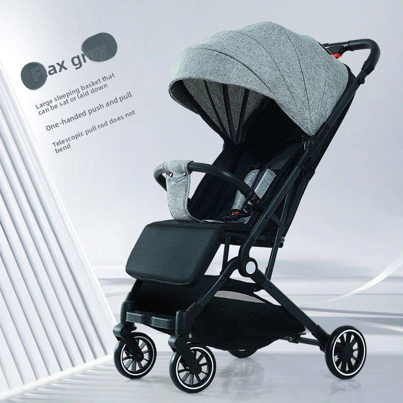 Foldable Lightweight Baby Stroller with Shock Absorption