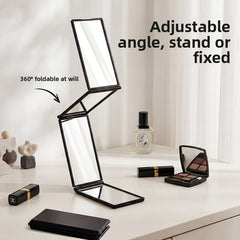Four-sided folding mirror-black