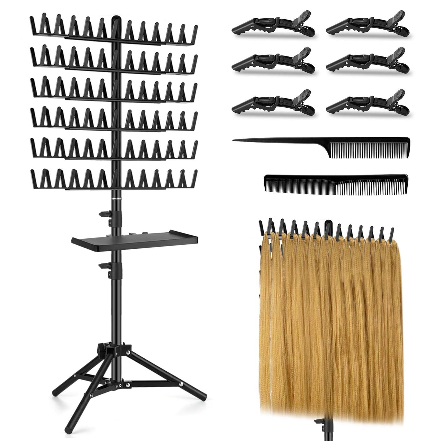 Foldable Metal Wig Display Stand