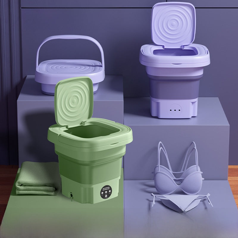 Foldable Mini Washing Machine with Drain Basket