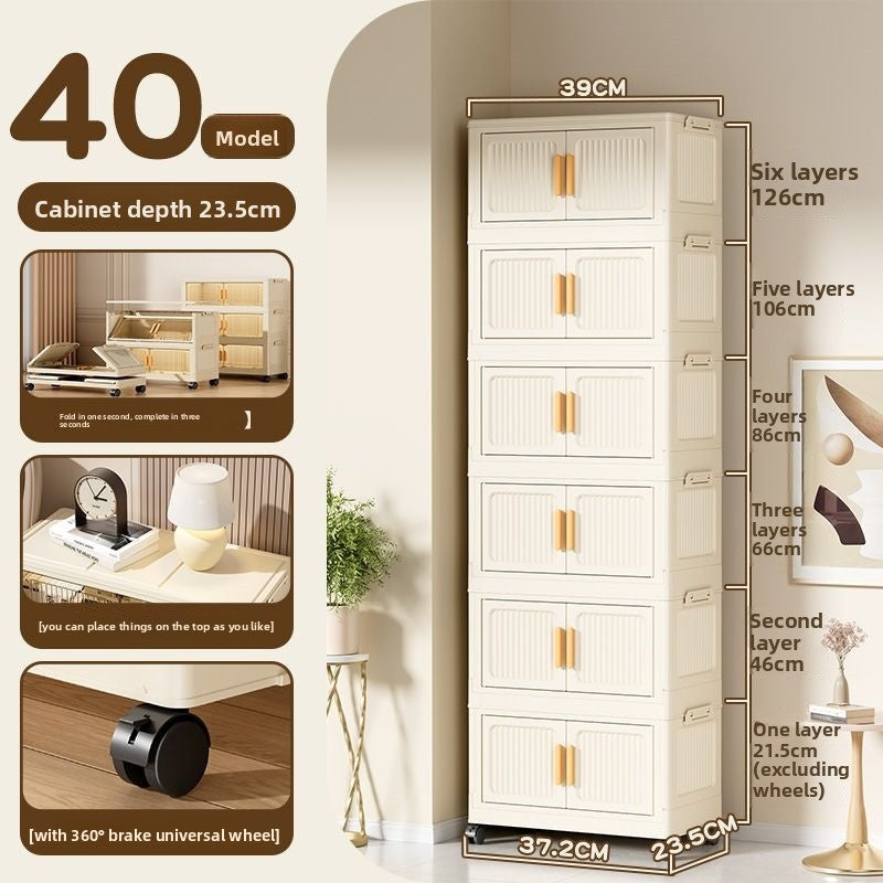 Foldable Movable Storage Cabinet