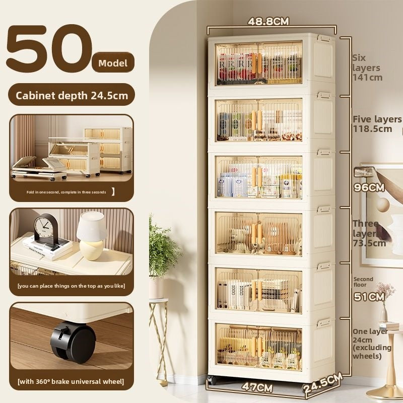 Foldable Movable Storage Cabinet