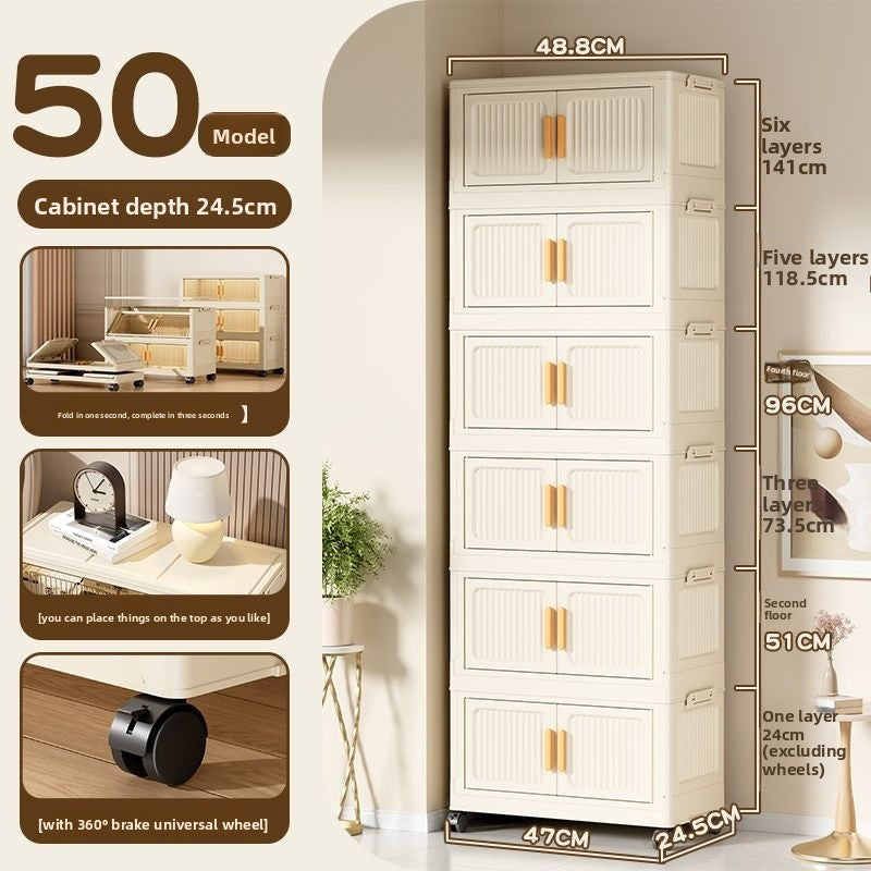 Foldable Movable Storage Cabinet