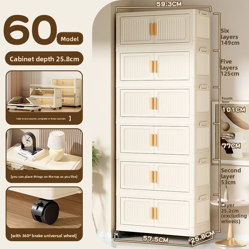 Foldable Movable Storage Cabinet