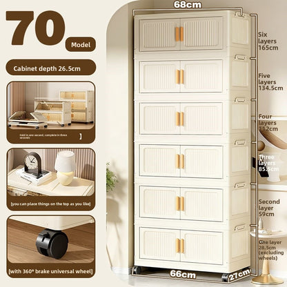 Foldable Movable Storage Cabinet