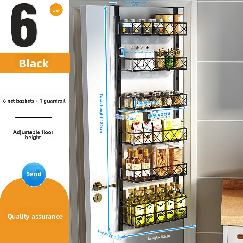 Foldable Multi-Layer Door Back Hanging Storage Rack
