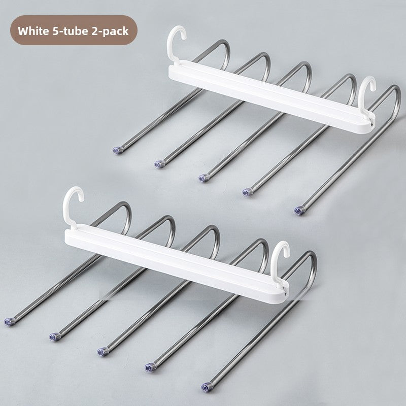 Foldable Multi Layer Pants Hanger with Stainless Steel Tube