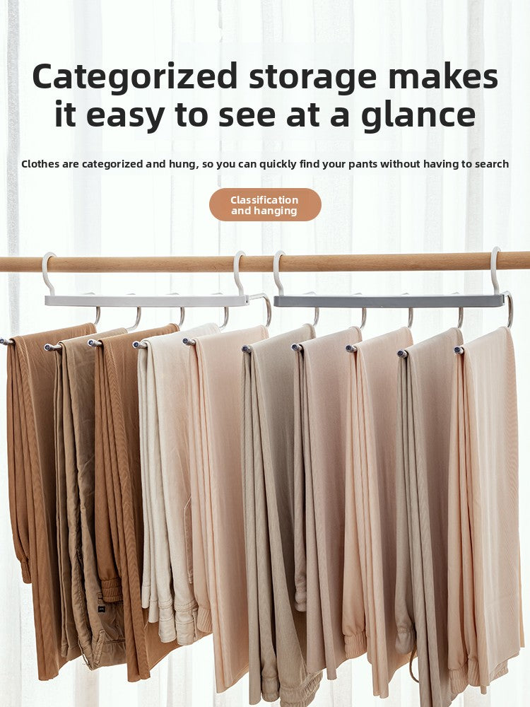 Foldable Multi Layer Pants Hanger with Stainless Steel Tube