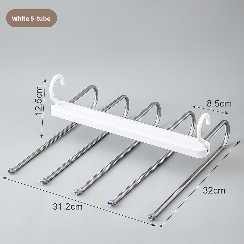 Foldable Multi Layer Pants Hanger with Stainless Steel Tube