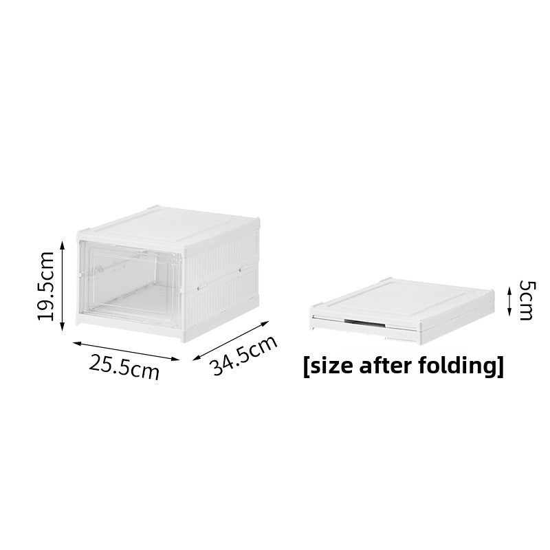 Foldable Multi-layer Shoe Storage Box with Dustproof Design