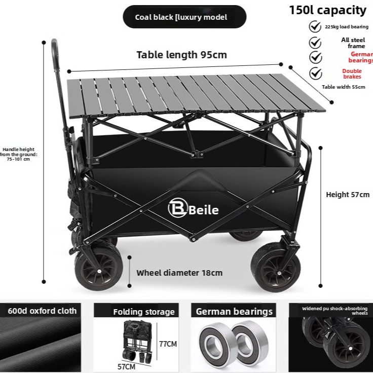 Foldable Outdoor Camping Trolley