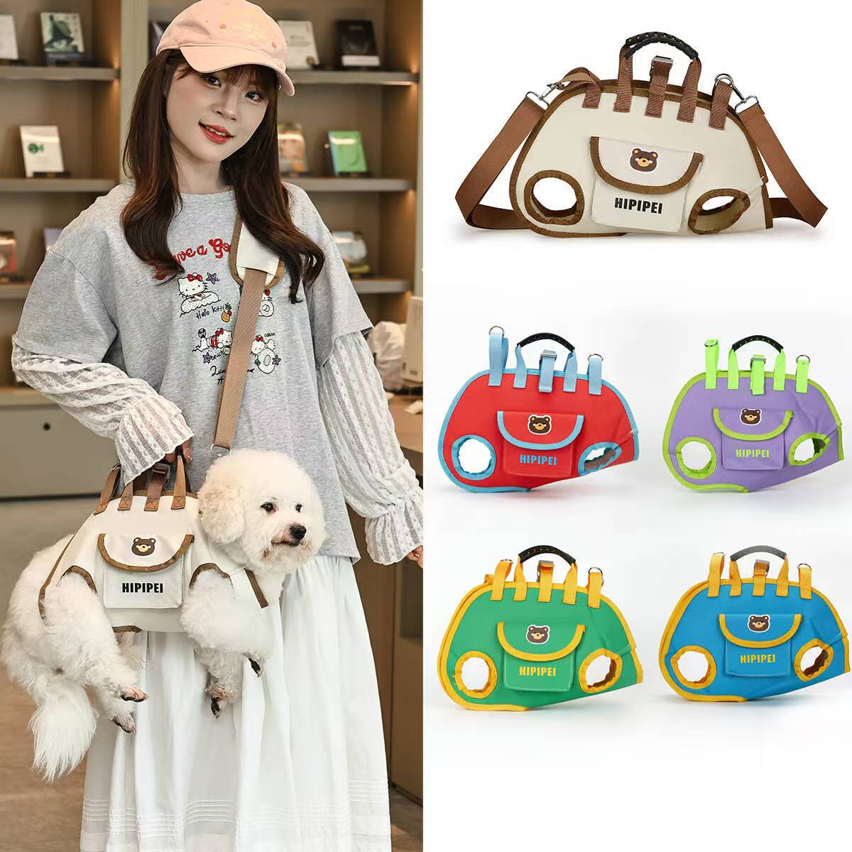 Foldable Oxford Pet Backpack