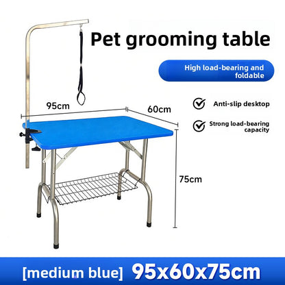 Foldable Pet Grooming Table with Adjustable Height