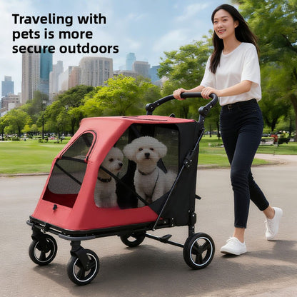 Foldable Pet Stroller for Dogs and Cats