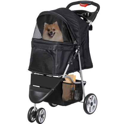 Foldable pet stroller