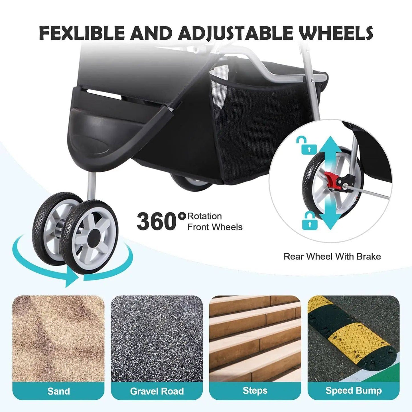 Foldable pet stroller