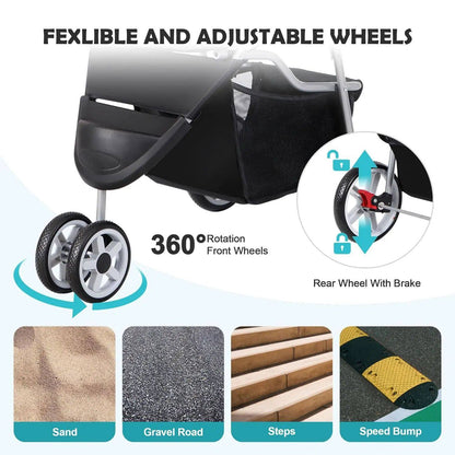 Foldable pet stroller