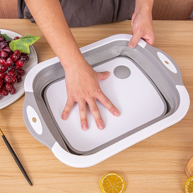 Foldable Plastic Cutting Board with Non-Slip Surface