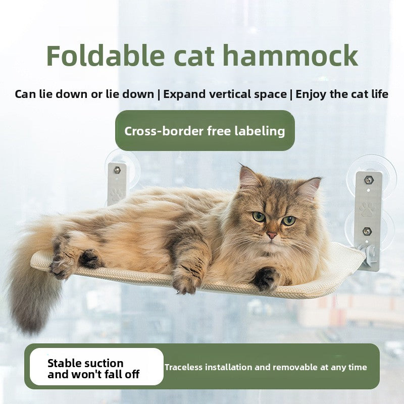 Foldable Plush Cat Hammock