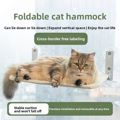 Foldable Plush Cat Hammock