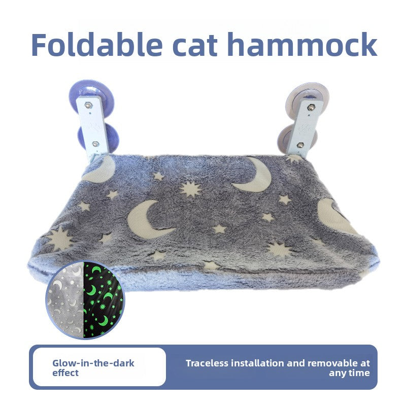 Foldable Plush Cat Hammock
