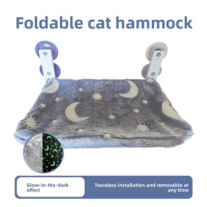 Foldable Plush Cat Hammock