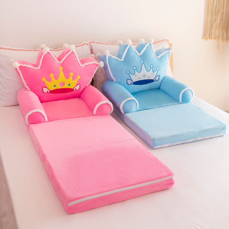 Foldable Plush Children Sofa Chair