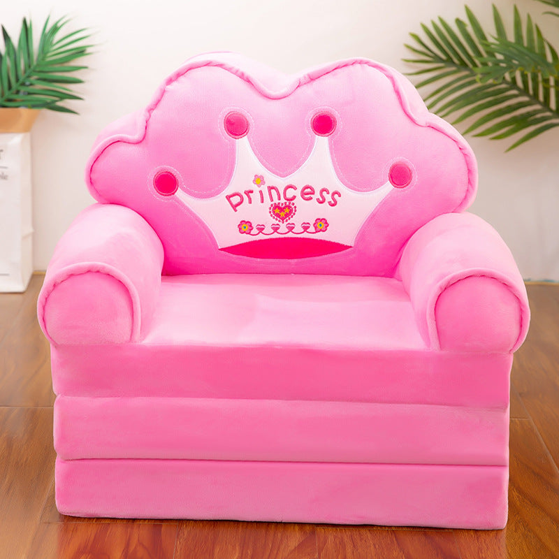 Foldable Plush Children Sofa Chair