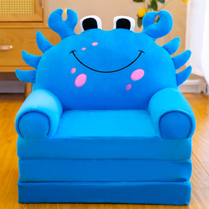 Foldable Plush Children Sofa Chair