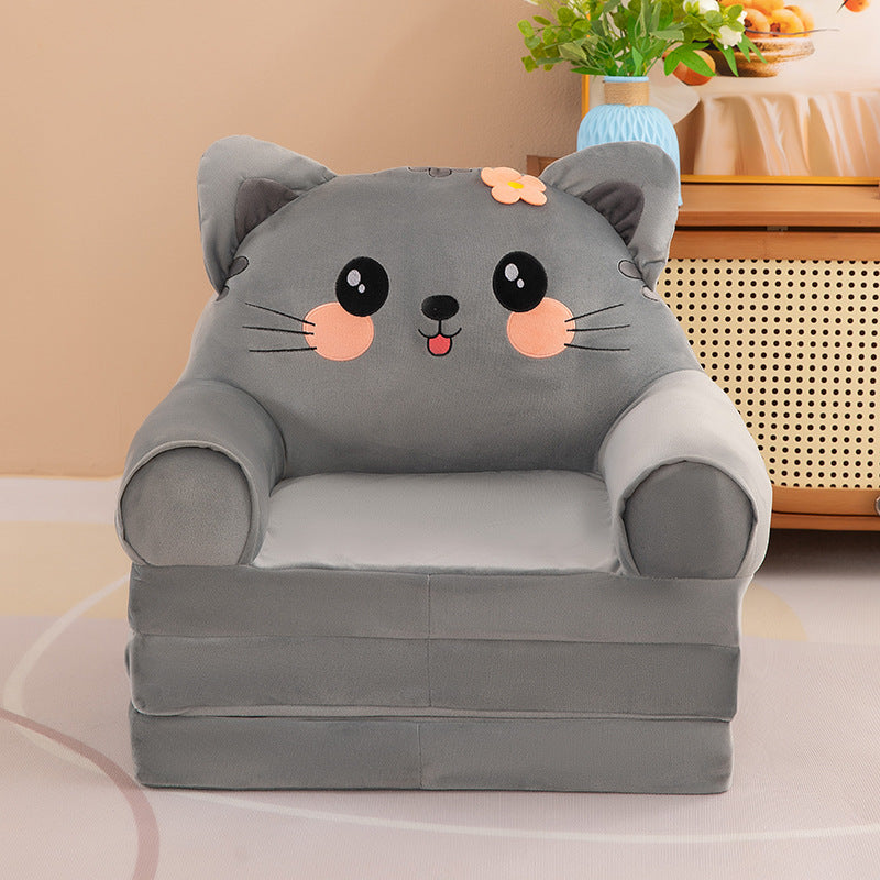 Foldable Plush Children Sofa Chair