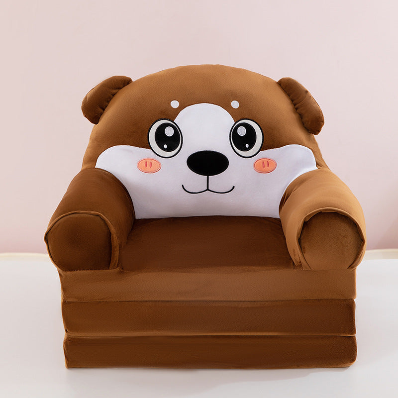 Foldable Plush Children Sofa Chair