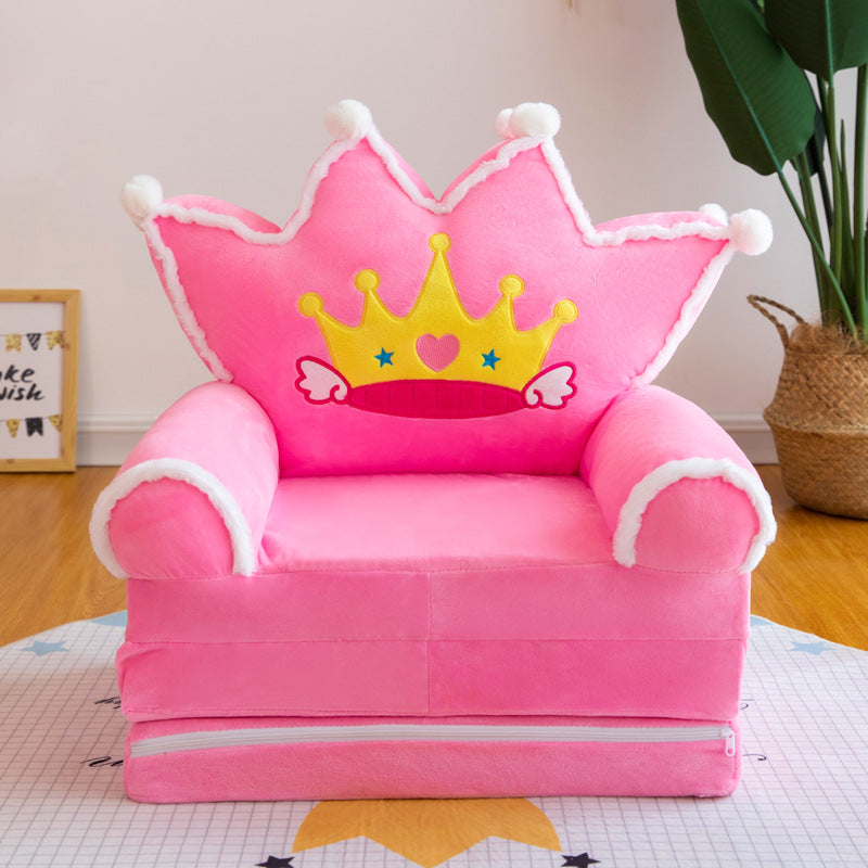 Foldable Plush Children Sofa Chair