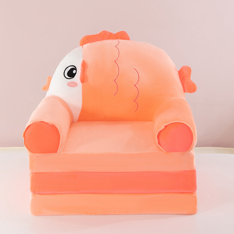 Foldable Plush Children Sofa Chair