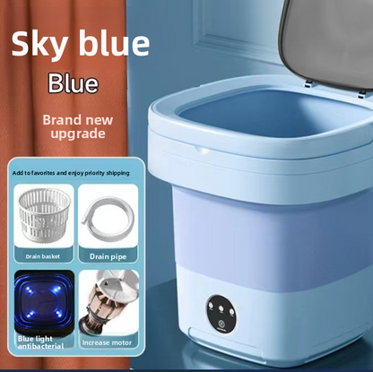 Foldable Portable 8L Washing Machine for Dormitory Baby Clothes