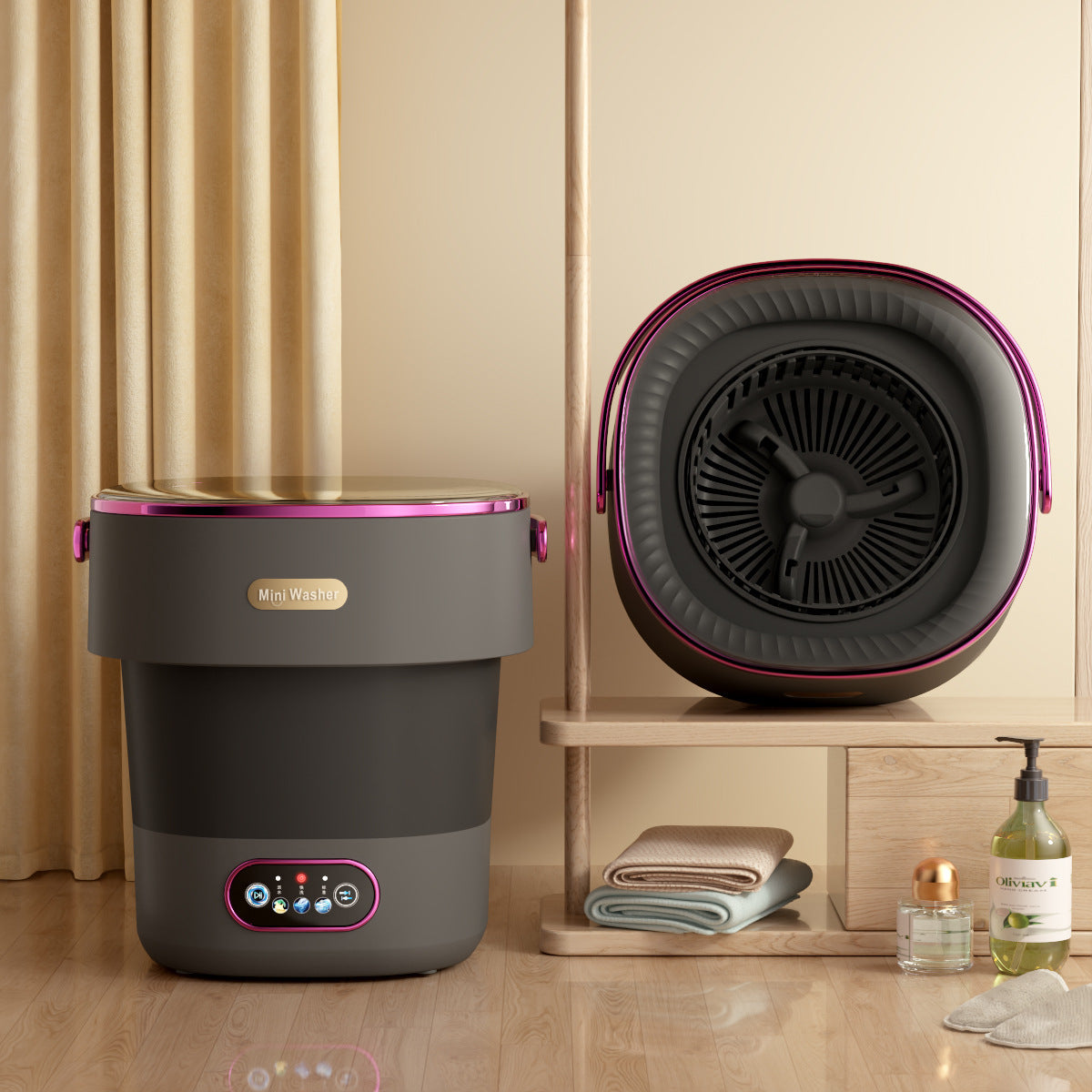 Foldable Portable Mini Washing Machine Washer and Spinner