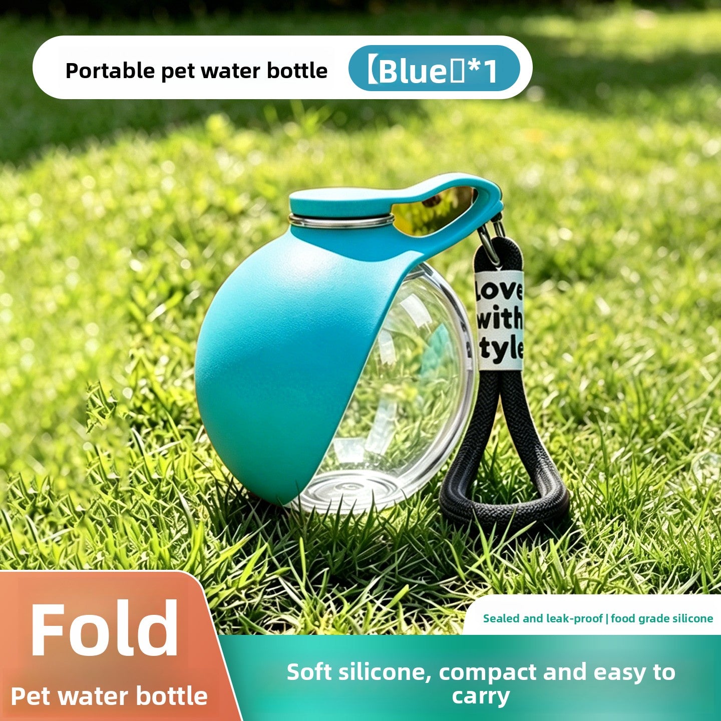 Foldable Portable Pet Water Bottle for Dogs and Cats