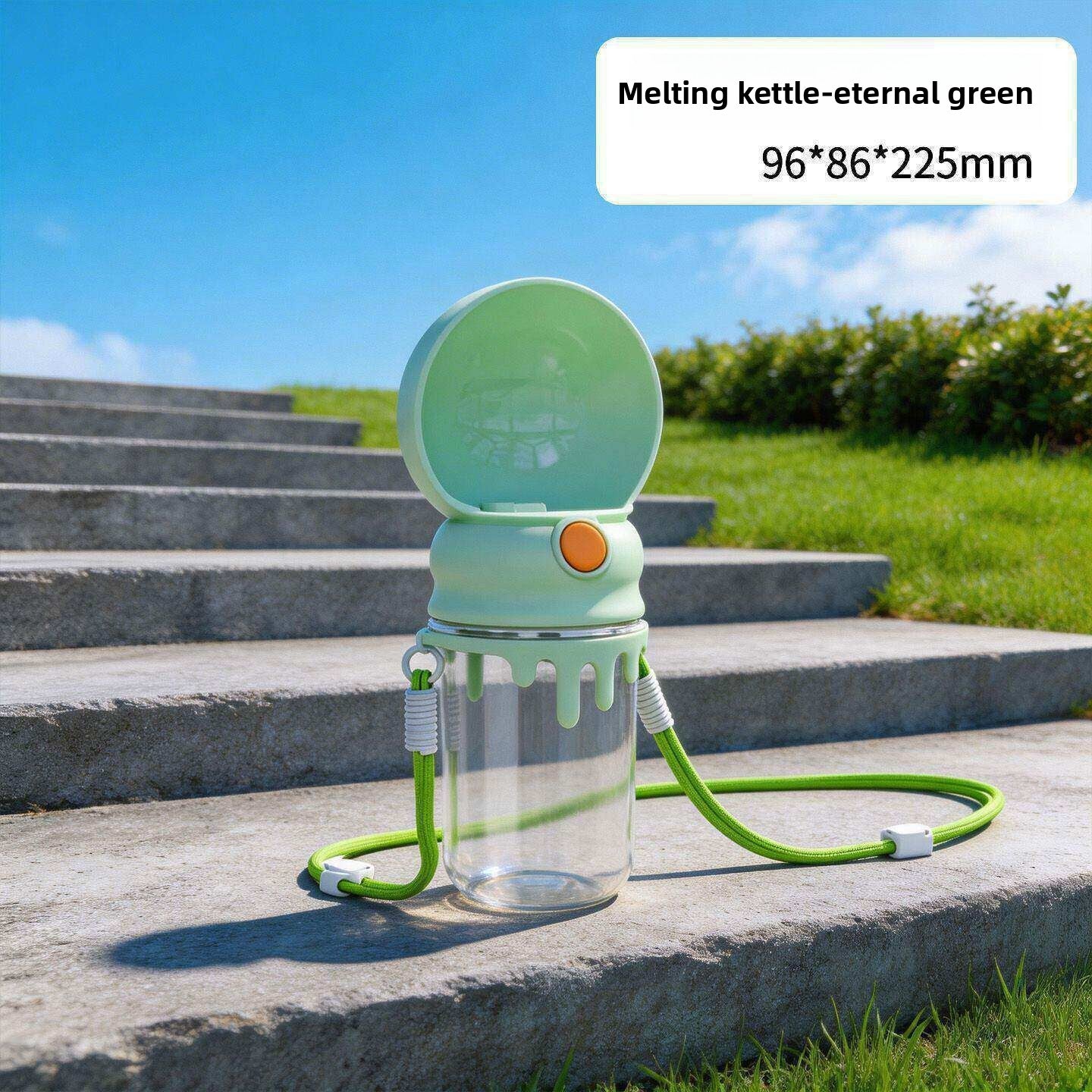 Foldable Portable Pet Water Bottle with Lanyard