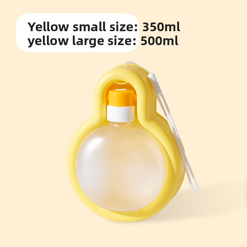 Foldable Portable Pet Water Bottle with Lanyard