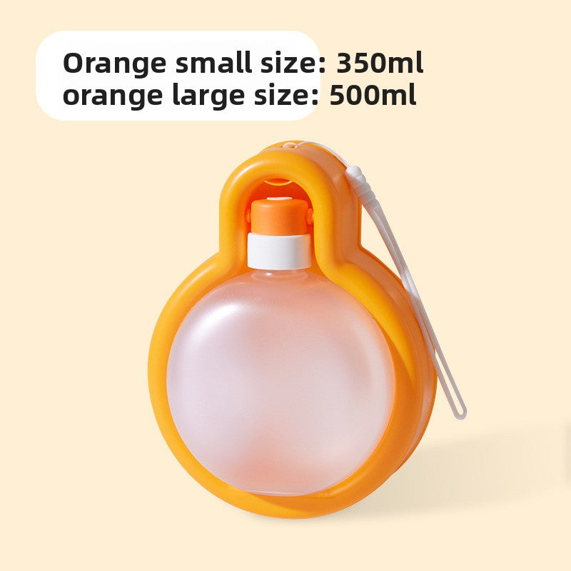 Foldable Portable Pet Water Bottle with Lanyard