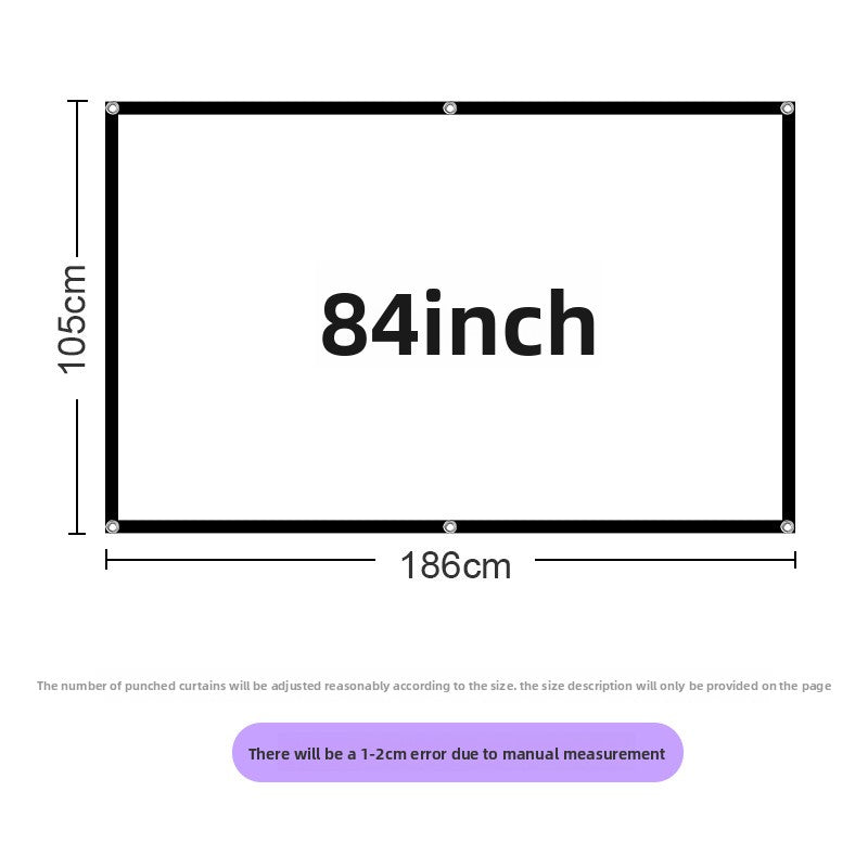 Foldable portable polyester soft screen