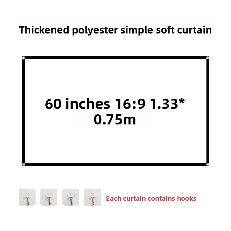 Foldable portable polyester soft screen