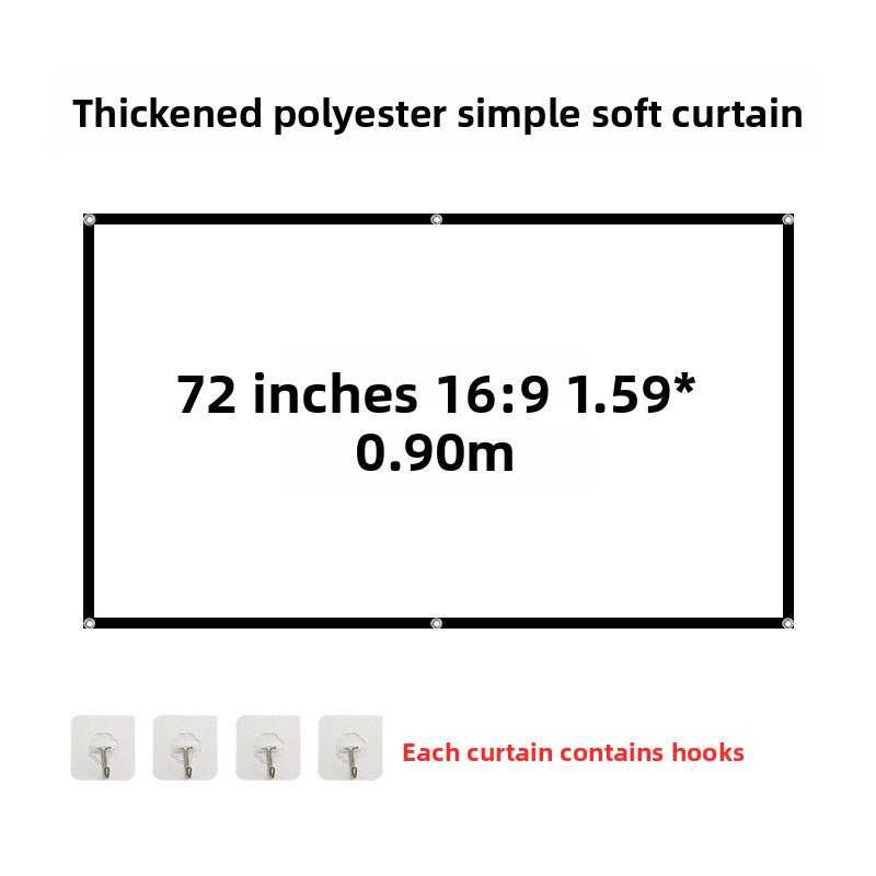 Foldable portable polyester soft screen